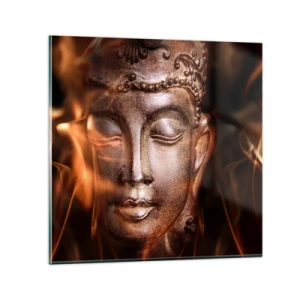 Tablou pe sticlă - Există doar aici și acum - 70x70 cm