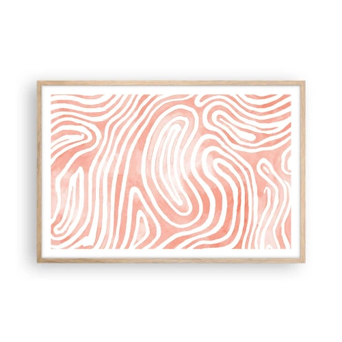 Poster în ramă de stejar deschis - Într-un labirint de coral - 91x61 cm