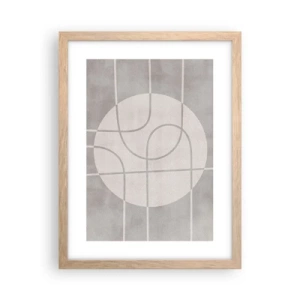 Poster în ramă de stejar deschis - Circular și drept înainte - 30x40 cm