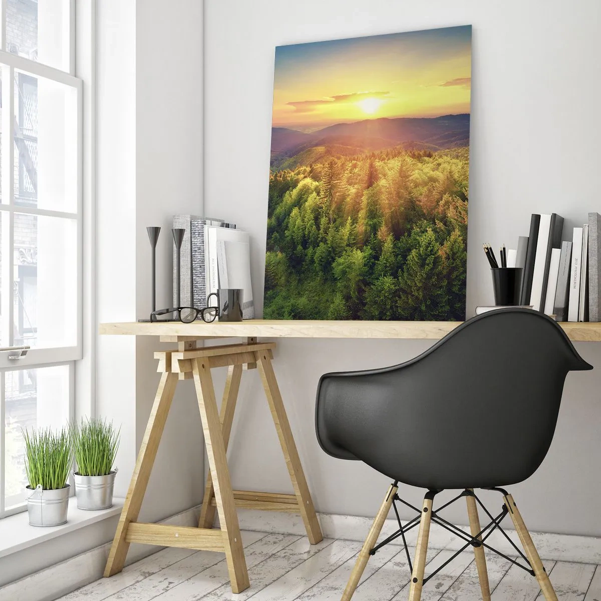 Tablou pe sticlă - Vârfuri și culmi - 50x70 cm