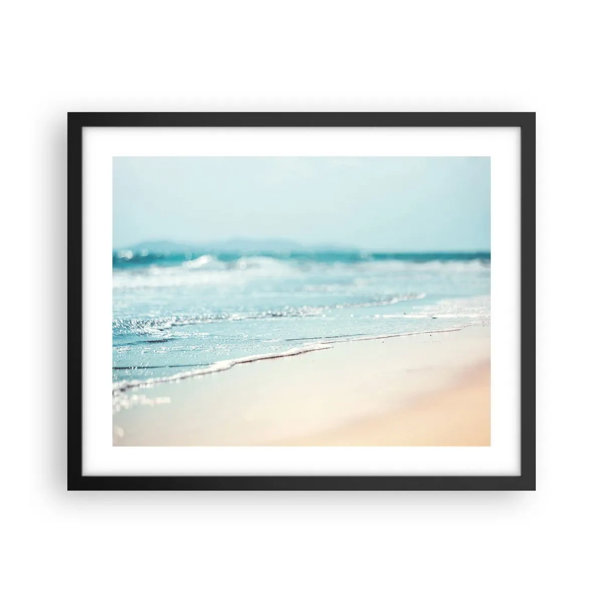 Poster în ramă neagră - Căldură și zgomotul valurilor - 50x40 cm