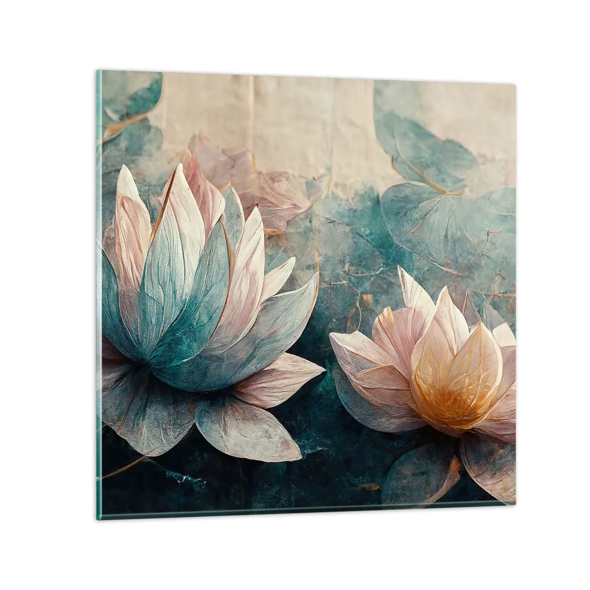 Tablou pe sticlă - Stele de lac - 30x30 cm