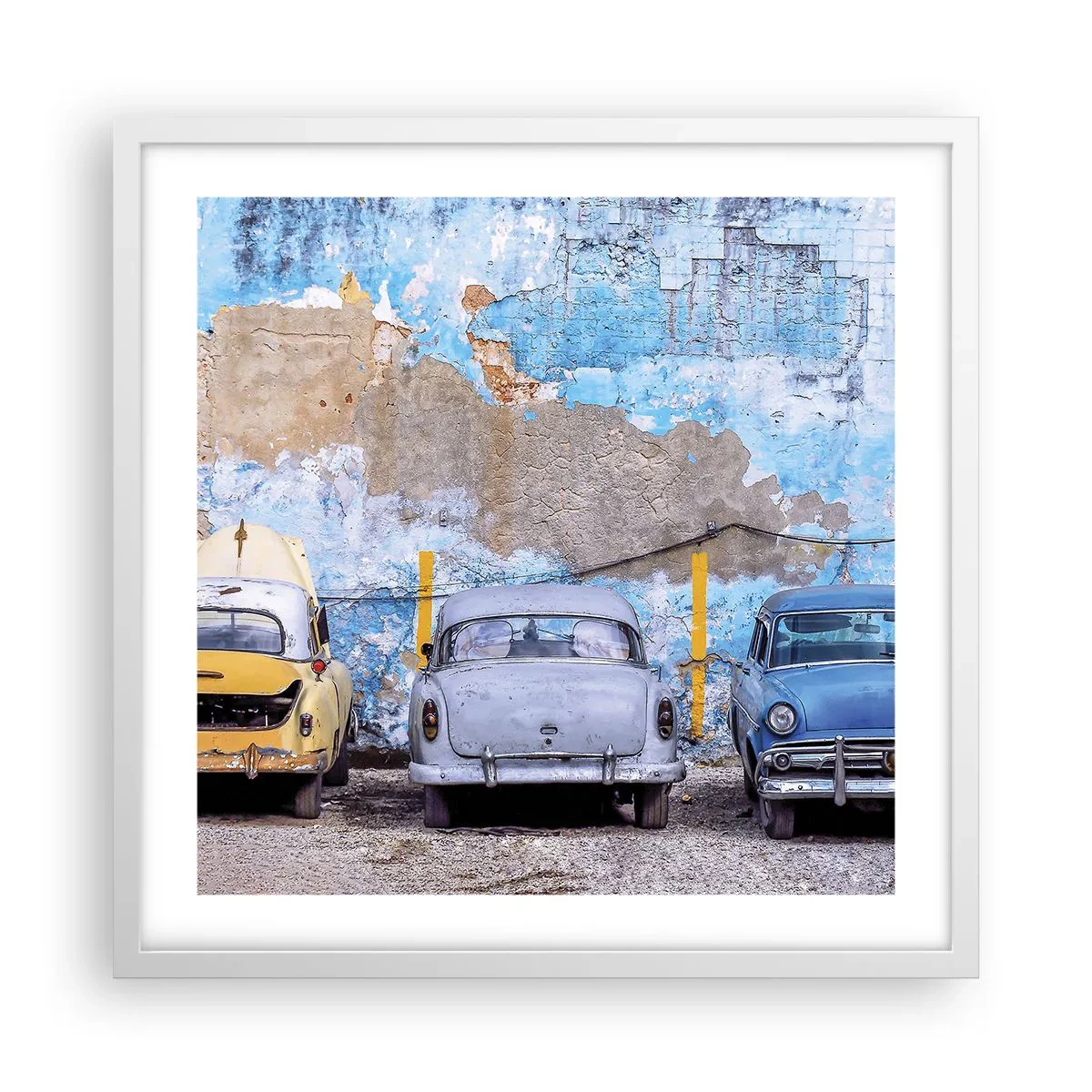 Poster în ramă albă - Întâlnirea veteranilor - 50x50 cm