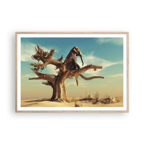 Poster în ramă de stejar deschis - Un nou punct de vedere - 100x70 cm