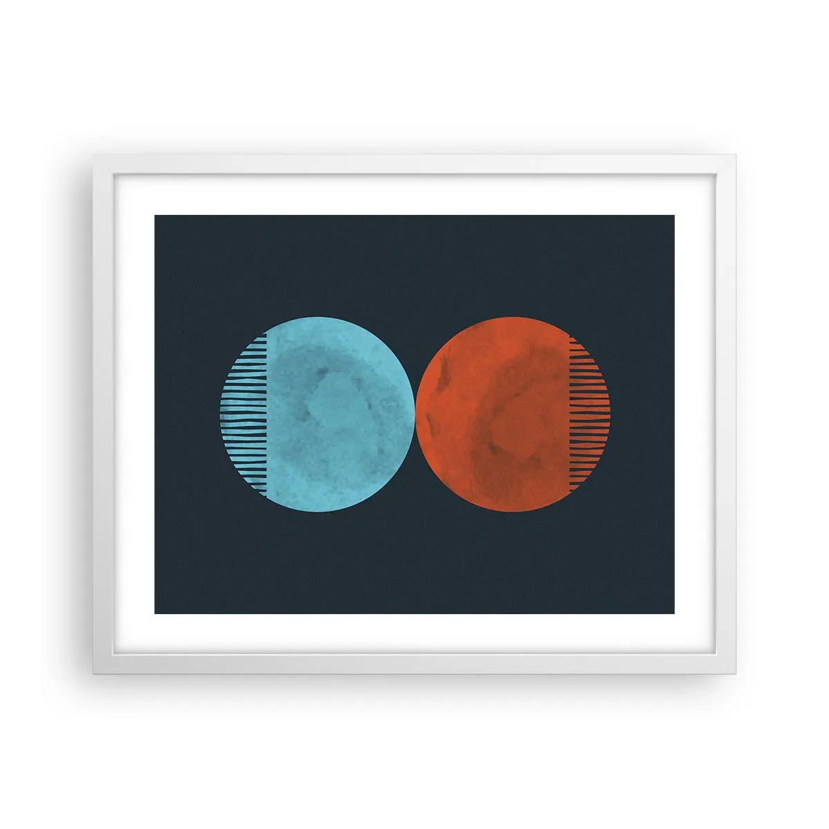 Poster în ramă albă - Doar geometrie? - 50x40 cm