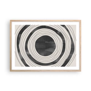 Poster în ramă de stejar deschis - Direct la subiect - 70x50 cm