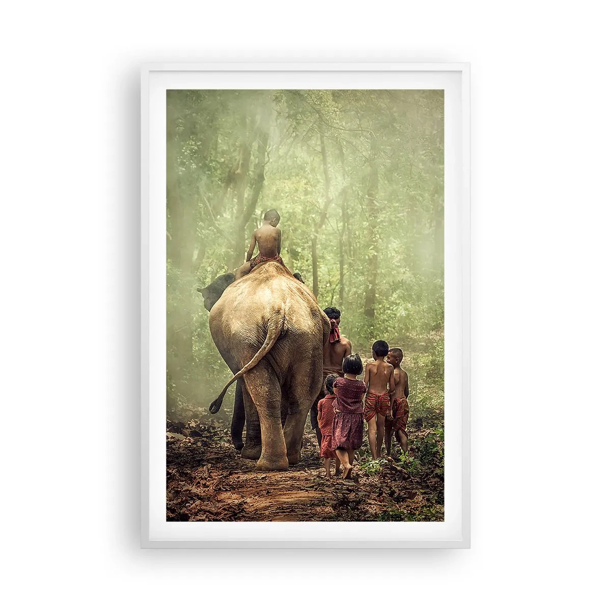 Poster în ramă albă - Noua Carte a Junglei - 61x91 cm