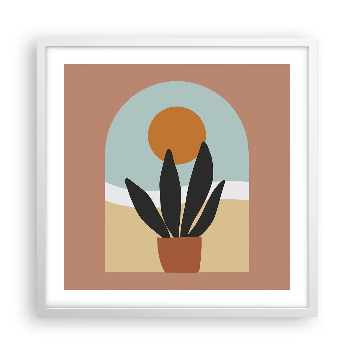 Poster în ramă albă - Bucurii mici - 50x50 cm