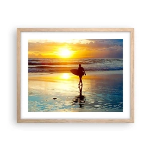 Poster în ramă de stejar deschis - Întoarcerea războinicului - 50x40 cm