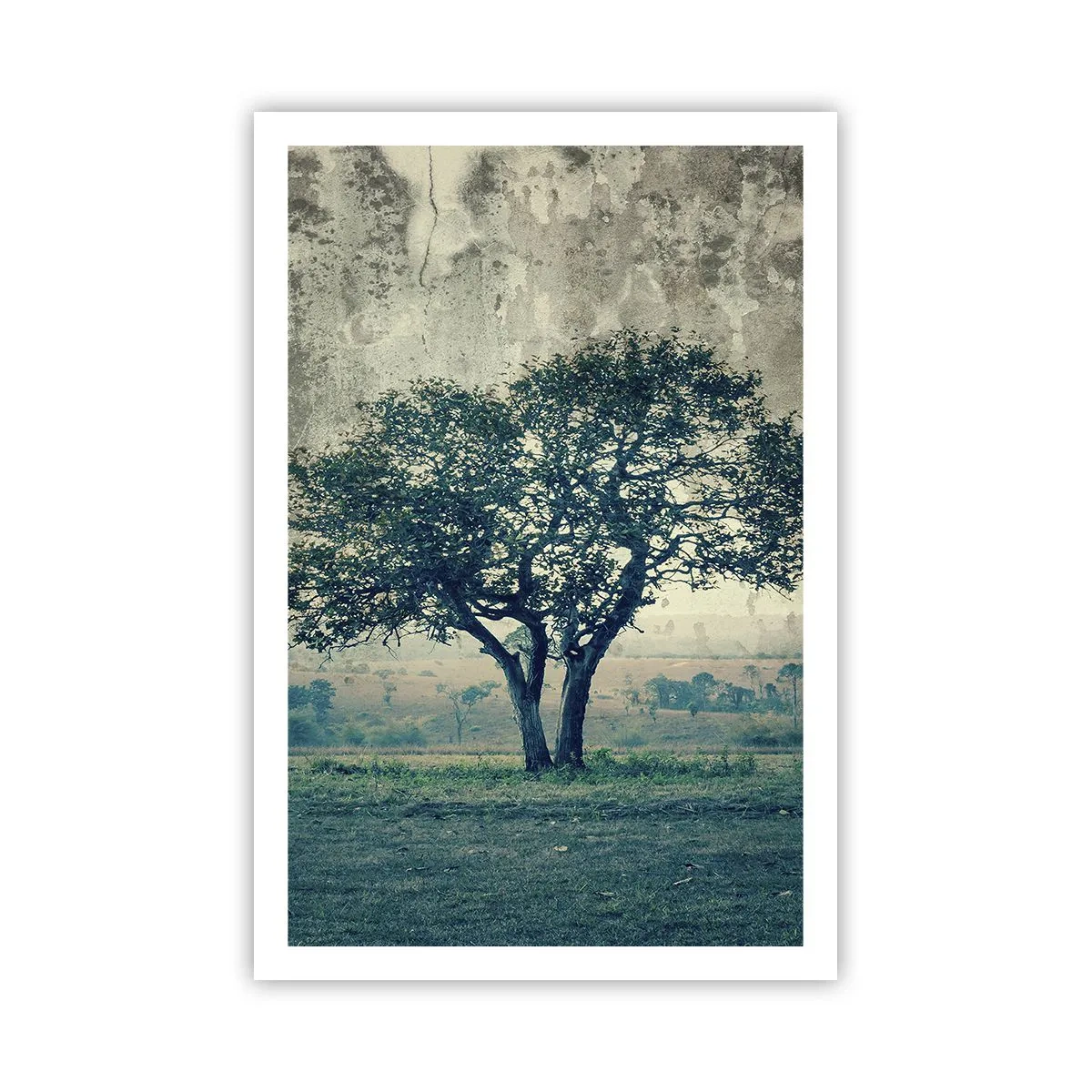 Poster - Un măr pe o pajiște albastră? - 61x91 cm