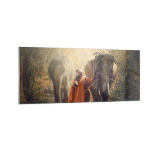 Tablou pe sticlă - Înțelegere deplină - 100x40 cm