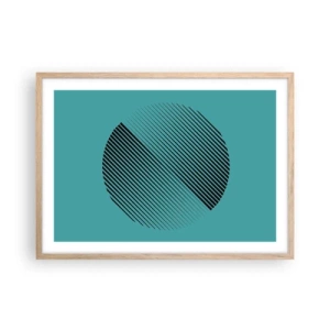 Poster în ramă de stejar deschis - Cercul - o variație geometrică - 70x50 cm