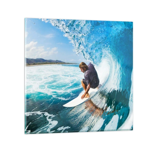 Tablou pe sticlă - Dansând cu valurile - 60x60 cm