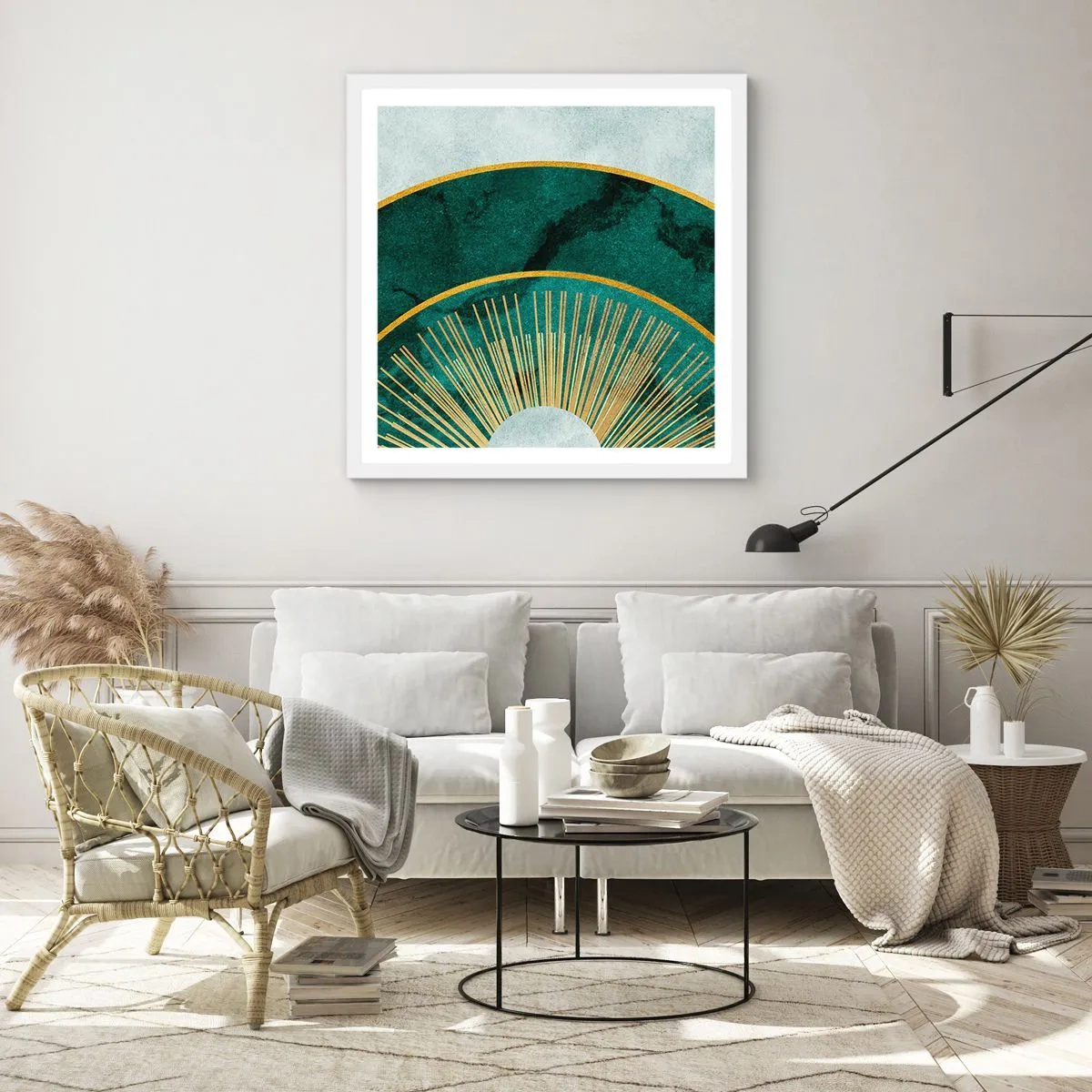 Poster în ramă albă - Un alt sistem solar - 60x60 cm