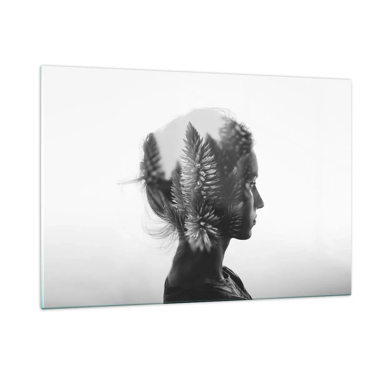 Tablou pe sticlă - Doamna din pădurea de pini - 120x80 cm