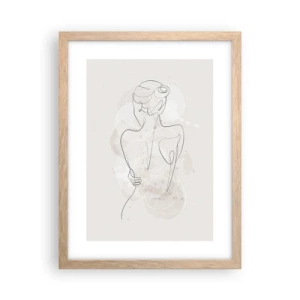 Poster în ramă de stejar deschis - Ca un instrument sensibil - 30x40 cm
