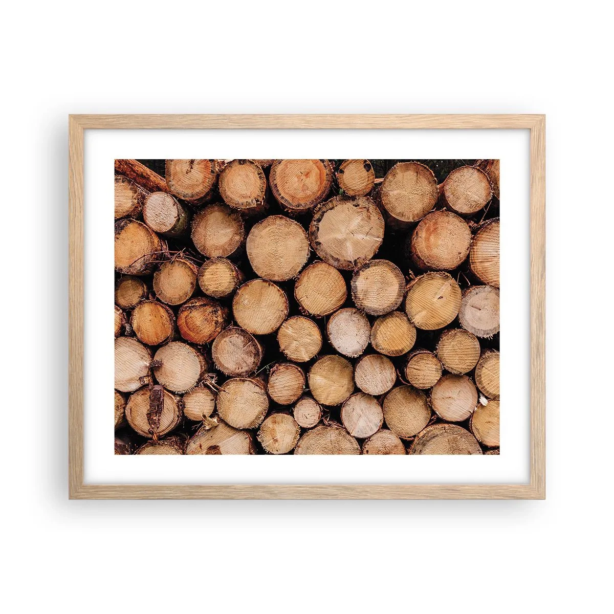 Poster în ramă de stejar deschis - Un nou început - 50x40 cm