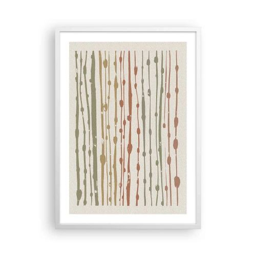 Poster în ramă albă - Notația culorilor muzicale - 50x70 cm