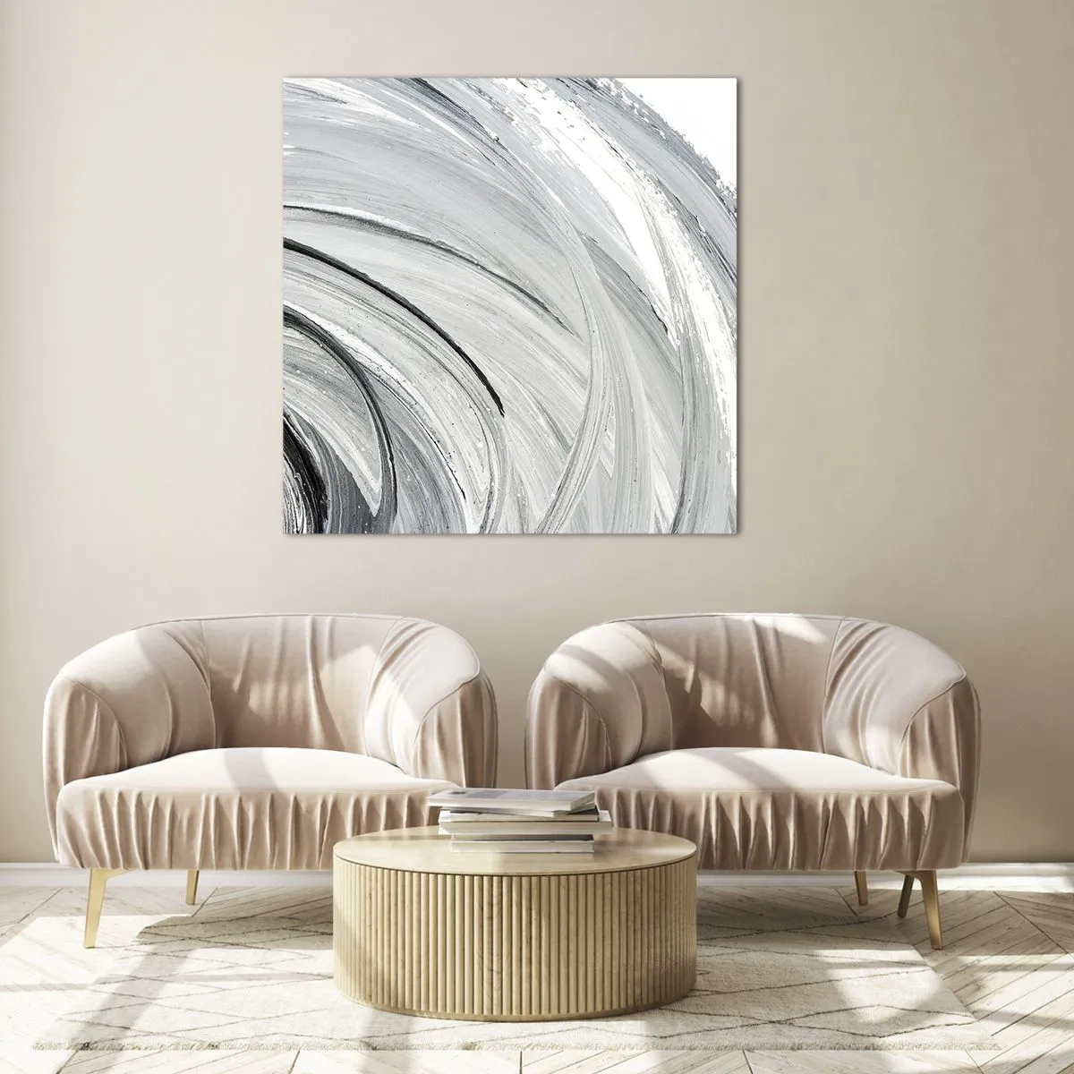 Tablou pe sticlă - Compoziție orbitală - 70x70 cm