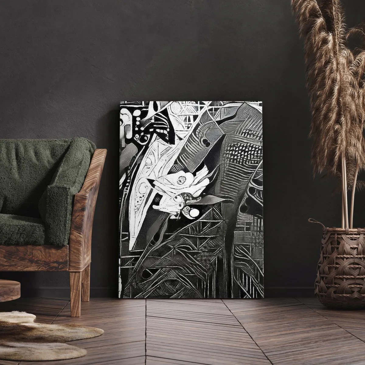 Tablou pe pânză - Doar un om aparent gri - 50x70 cm