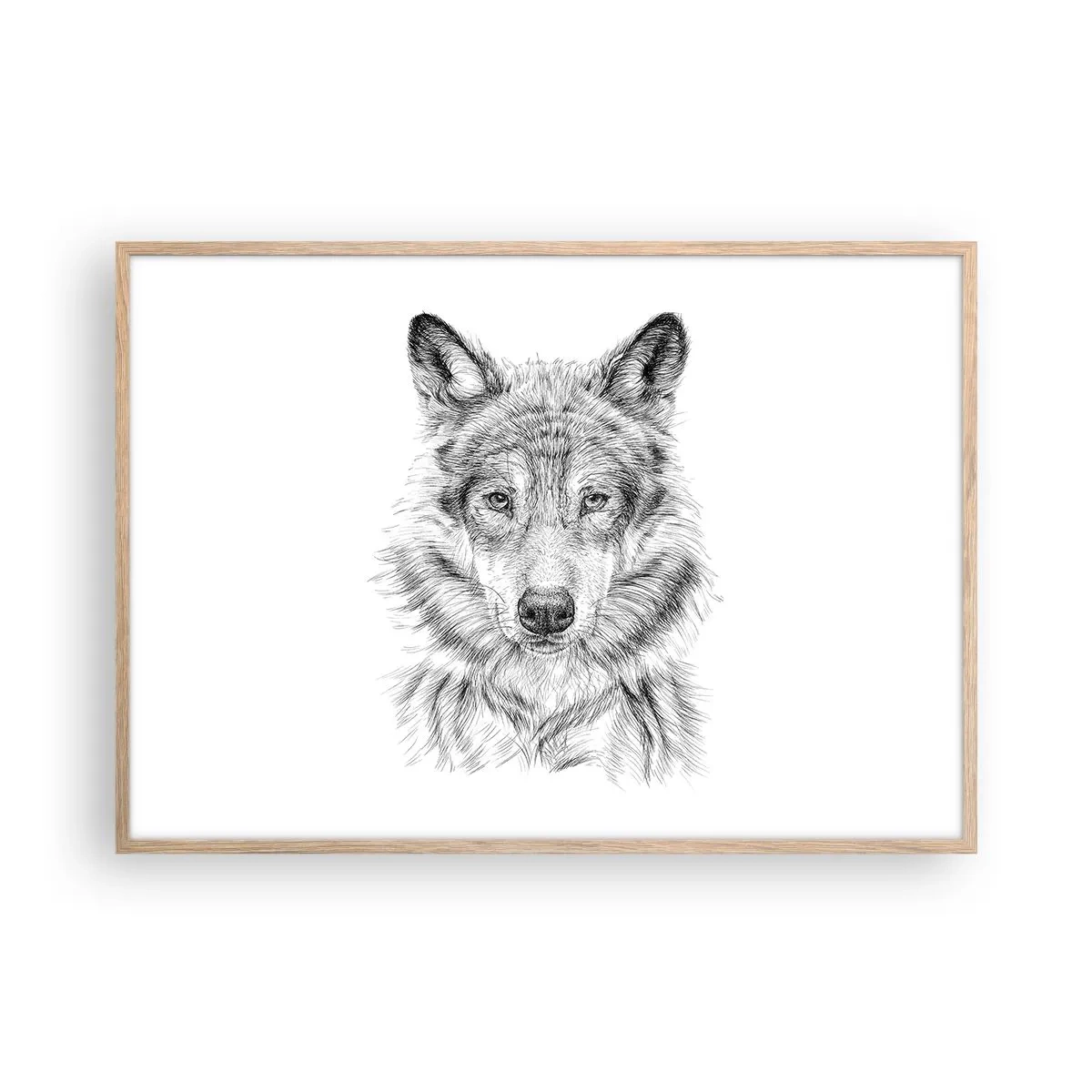 Poster în ramă de stejar deschis - Un lider înnăscut - 100x70 cm