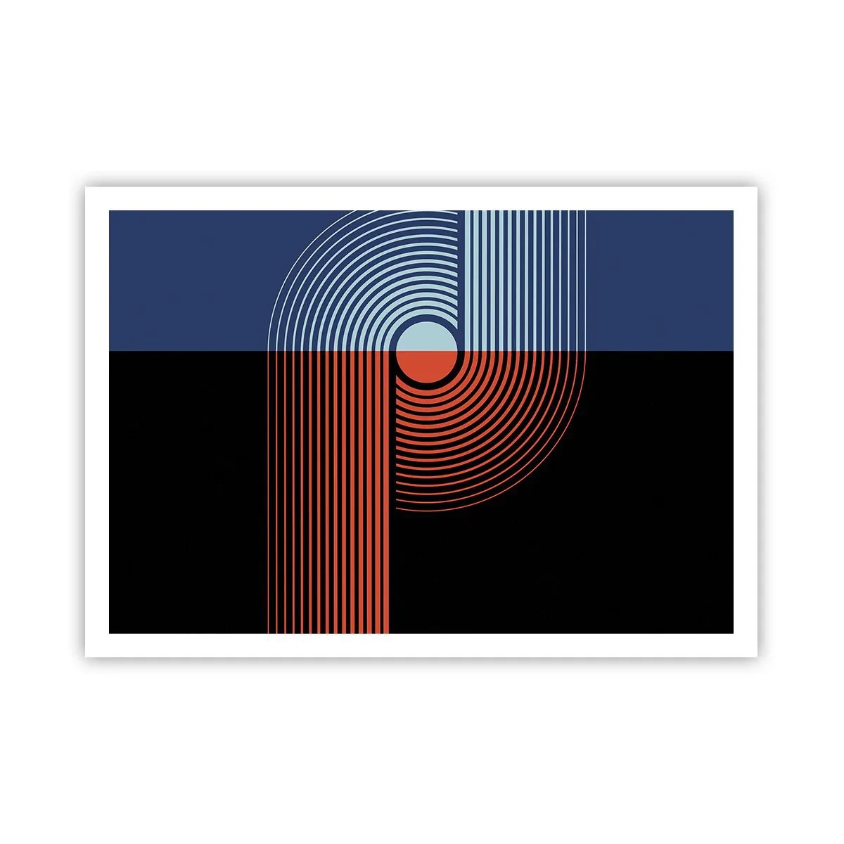 Poster - Într-o îmbrăţişare geometrică - 100x70 cm