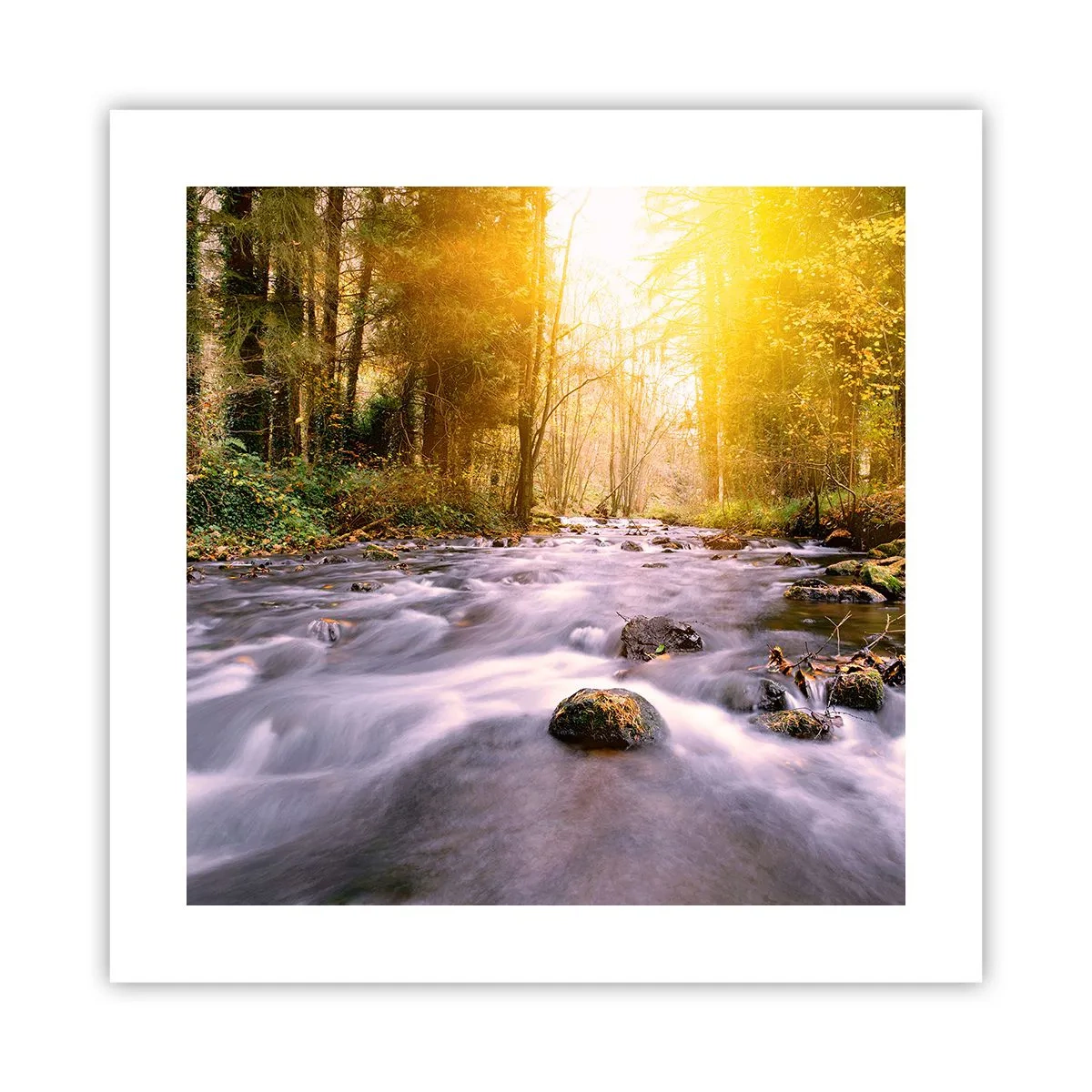 Poster - Malachit în rame de argint și aur - 40x40 cm