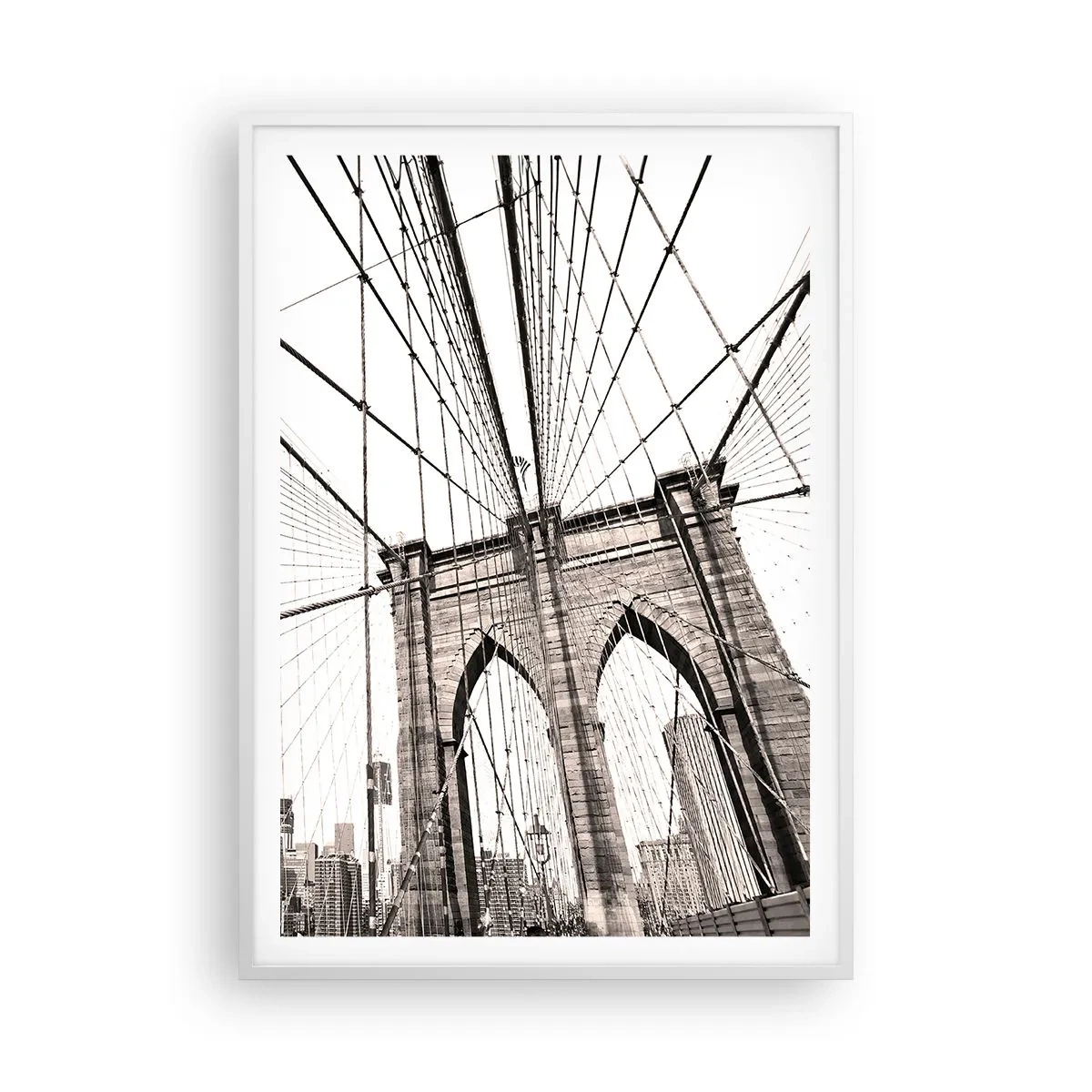 Poster în ramă albă - Catedrala din New York - 70x100 cm