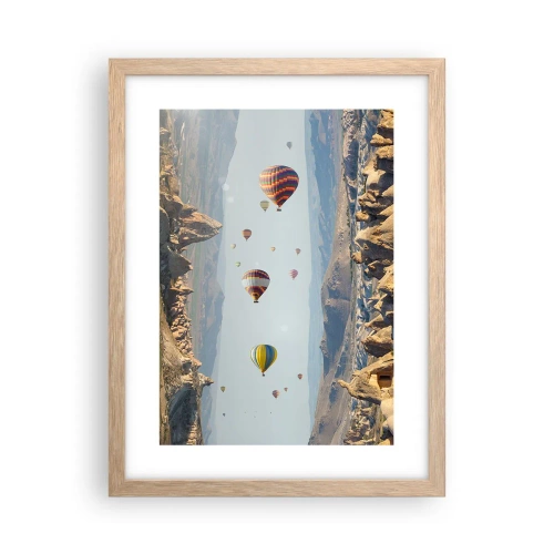 Poster în ramă de stejar deschis - Orice este posibil aici - 30x40 cm