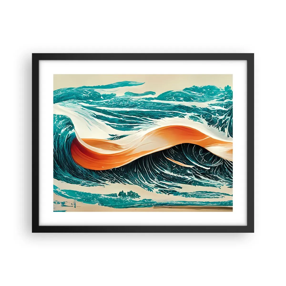 Poster în ramă neagră - Visul unui surfer - 50x40 cm