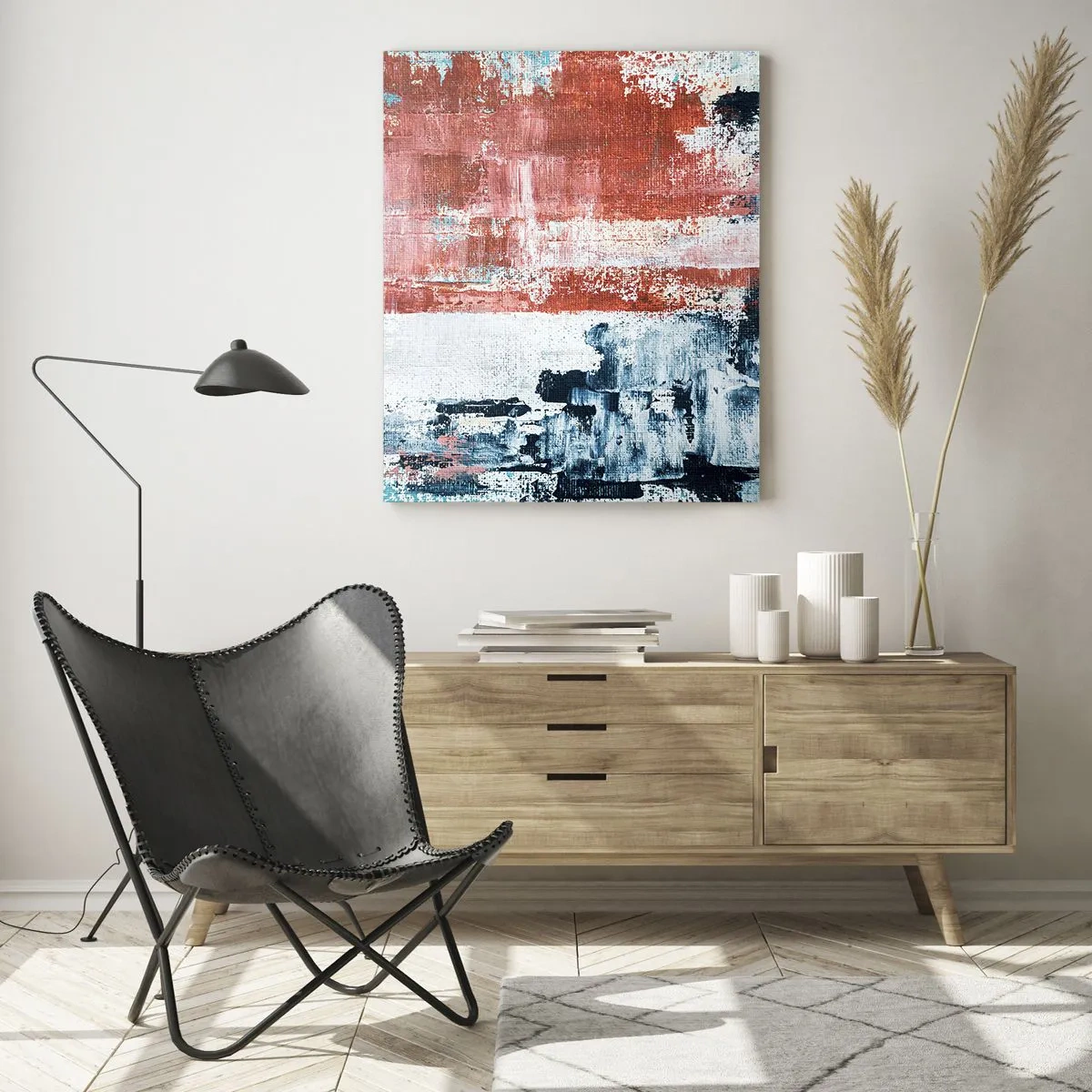 Tablou pe sticlă - Jumi-juma abstract - 50x70 cm