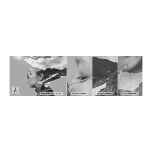 Mostră tapet Premium Canvas - Portret în nori - Abstracția, Cap de femeie, Fantezie - 100x30 cm