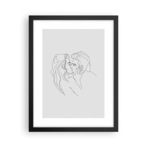 Poster în ramă neagră - Cu aceeași linie - 30x40 cm