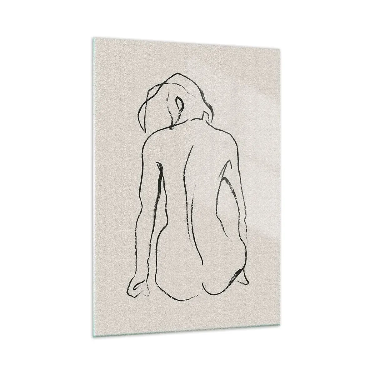 Tablou pe sticlă - Nud de fată - 50x70 cm