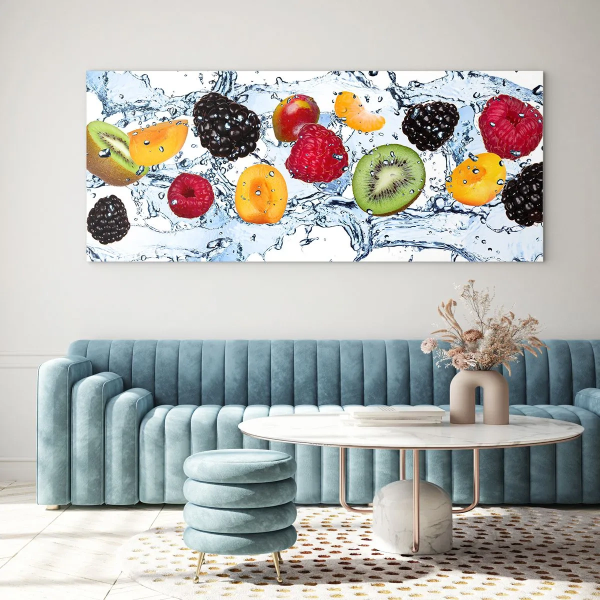 Tablou pe sticlă - Joacă-te cu noi - 90x30 cm