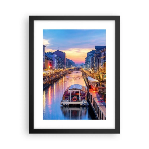 Poster în ramă neagră - O seară de lumină și distracție - 30x40 cm