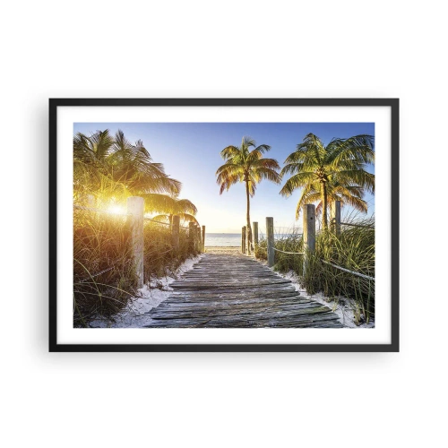 Poster în ramă neagră - Direct în paradis - 70x50 cm