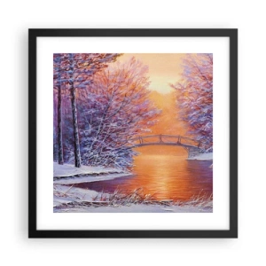 Poster în ramă neagră - Hai să ne întâlnim aici - 40x40 cm