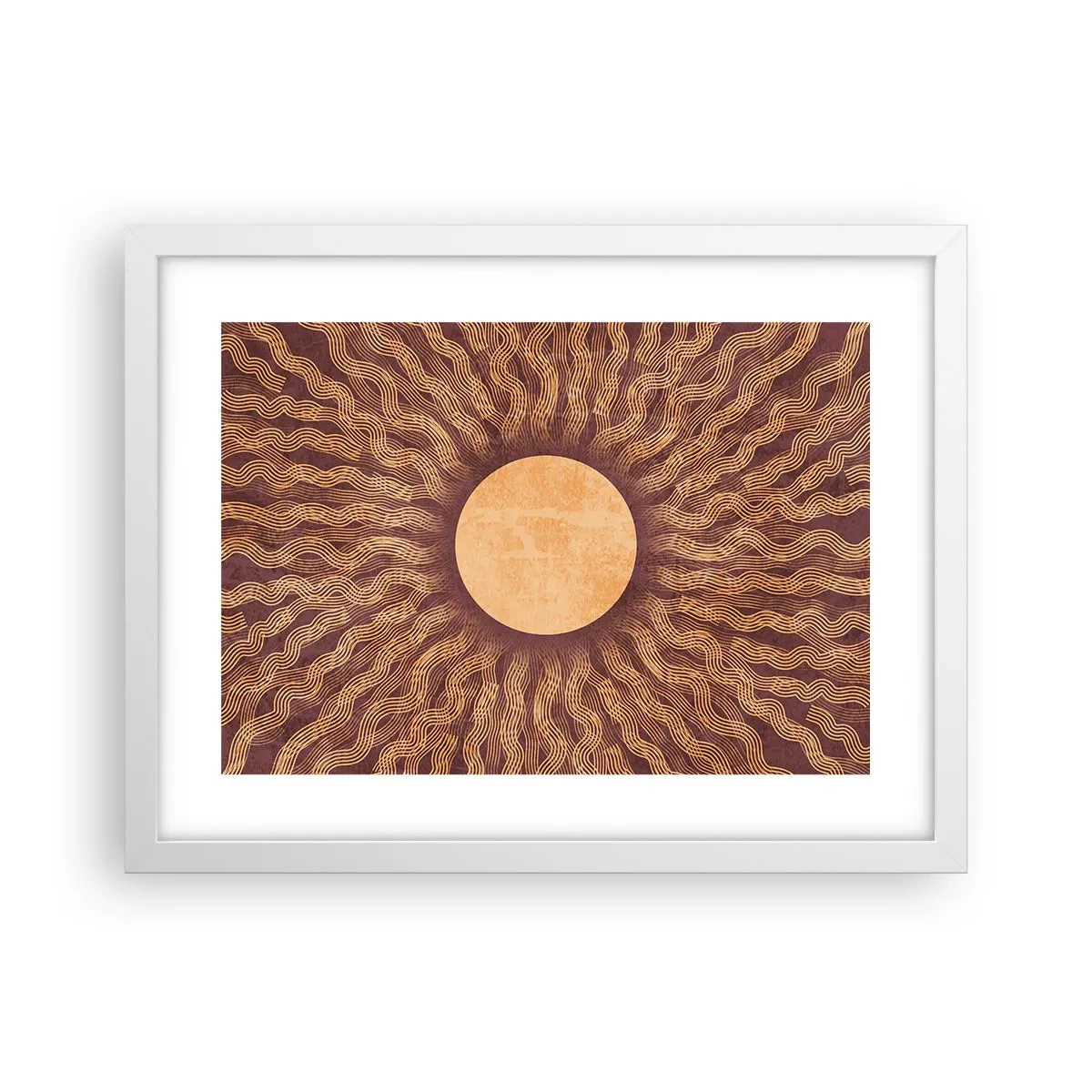Poster în ramă albă - Icoana soarelui - 40x30 cm