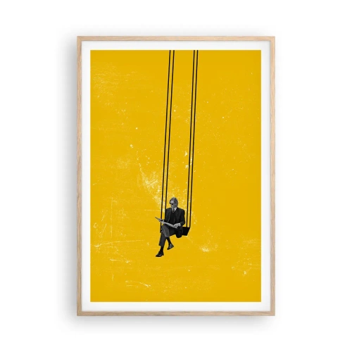 Poster în ramă de stejar deschis - O zi ca oricare alta - 70x100 cm