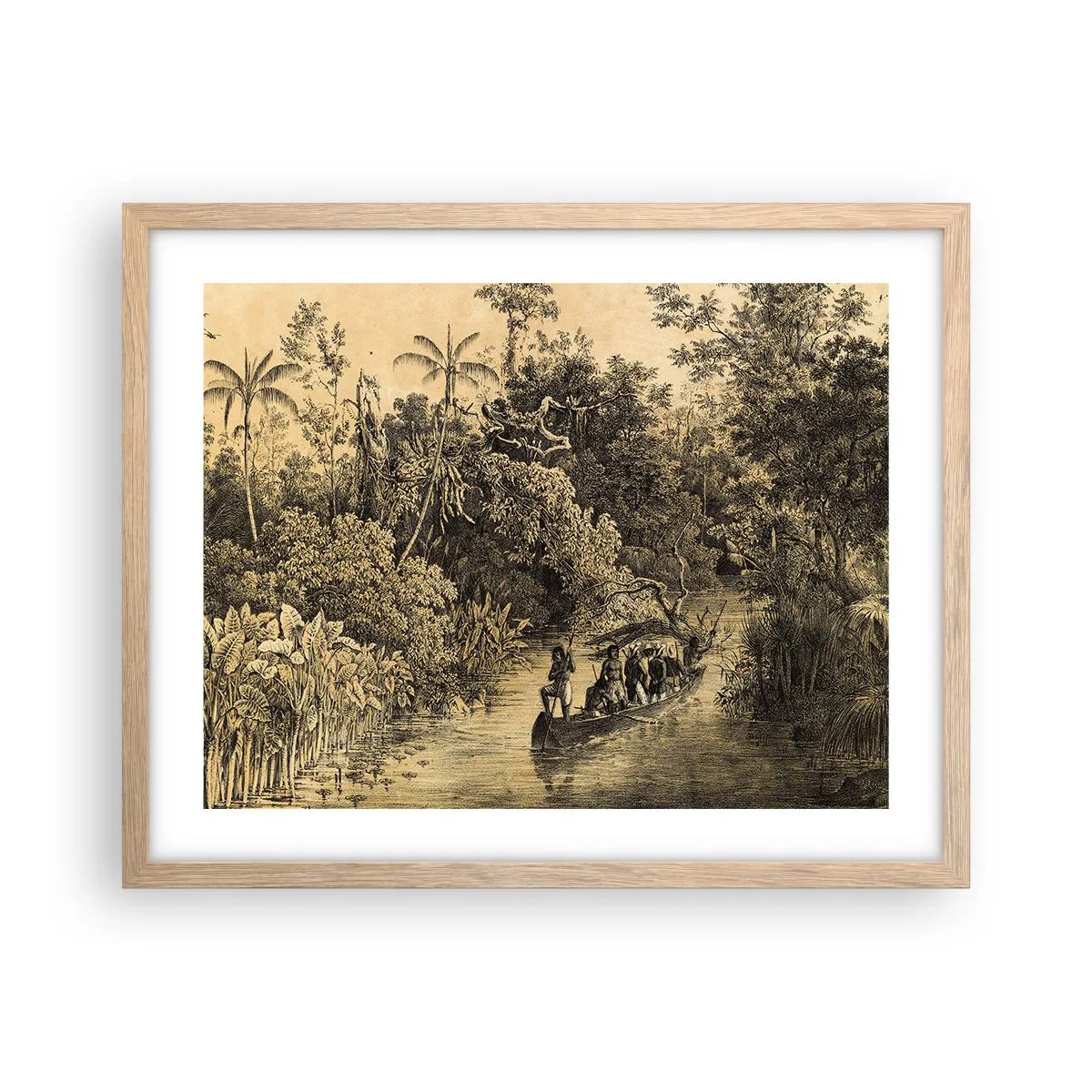 Poster în ramă de stejar deschis - Călătorie la sursă - 50x40 cm