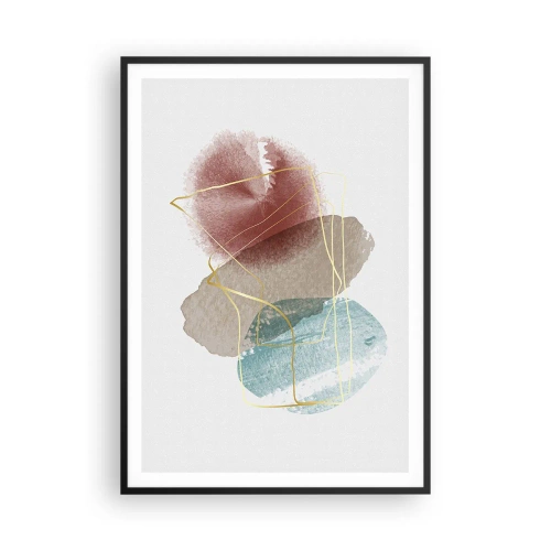 Poster în ramă neagră - Mărgele de spațiu - 70x100 cm