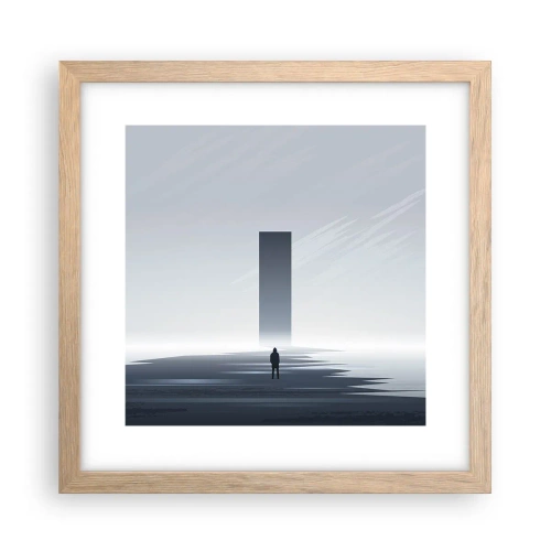 Poster în ramă de stejar deschis - Oportunitate sau amenințare? - 30x30 cm