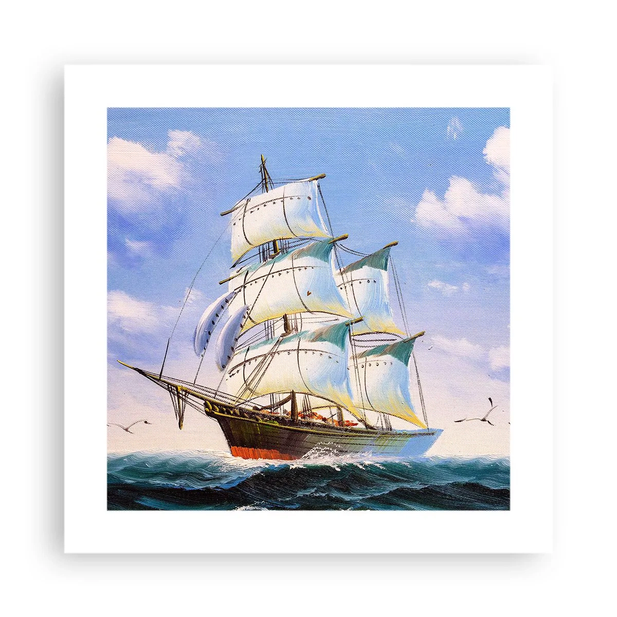 Poster - Cu mândrie în vânt - 40x40 cm