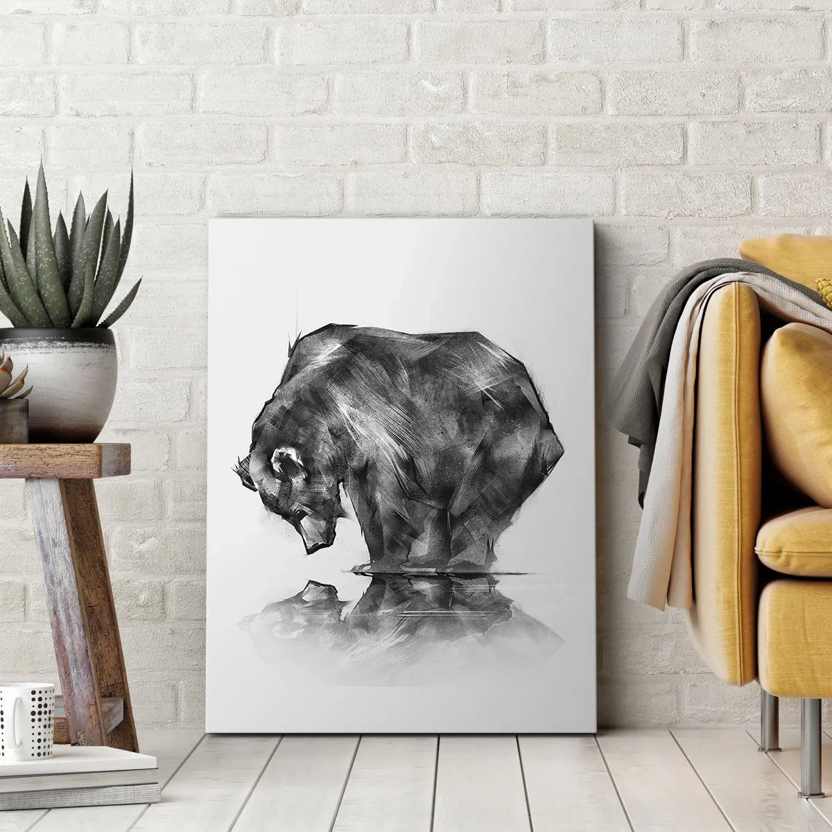 Tablou pe pânză - Mă bucur să văd pe cineva apropiat - 45x80 cm