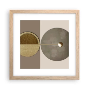 Poster în ramă de stejar deschis - Echilibru perfect - 30x30 cm