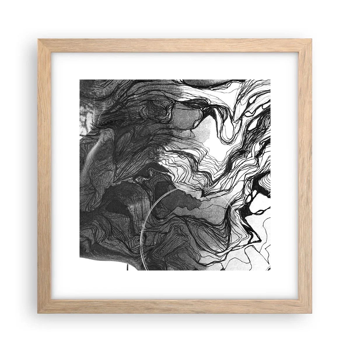 Poster în ramă de stejar deschis - Încurcată în vise - 30x30 cm