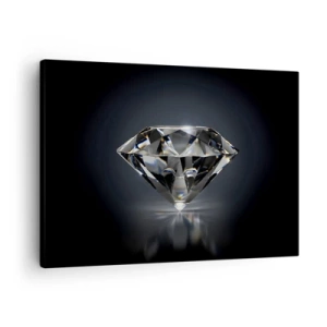 Tablou pe pânză Canvas - O abordare artistică a unui diamant pe un fundal întunecat - 70x50cm - Best girls friend - Decorațiune modernă pentru perete pentru living și dormitor ARTTOR
