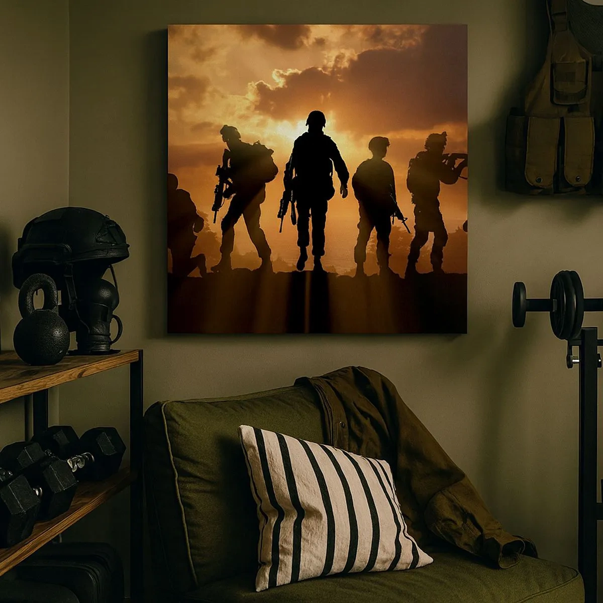 Tablou pe pânză - Brothers in arms - 30x30 cm