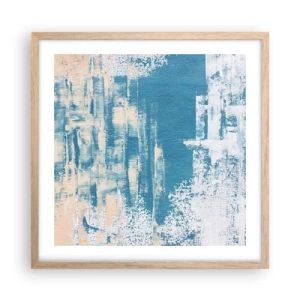 Poster în ramă de stejar deschis - Prin ţurţur de gheață - 50x50 cm